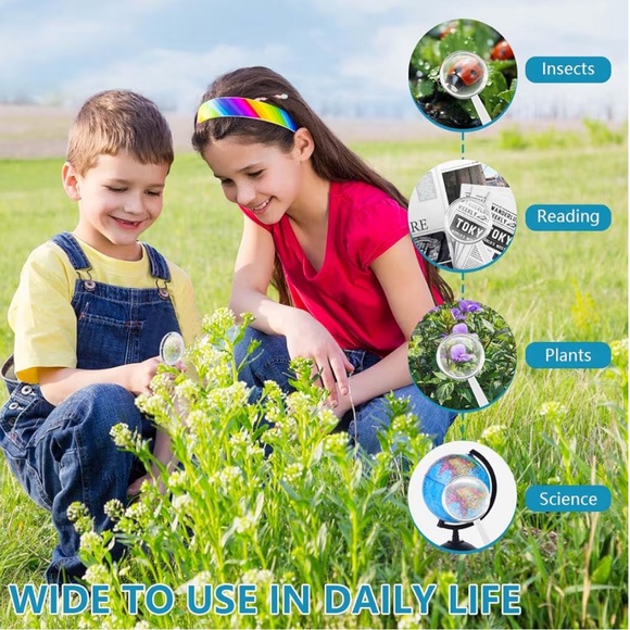 Mini Clear Magnifying Glass Set of 4 - Picture 3 of 7